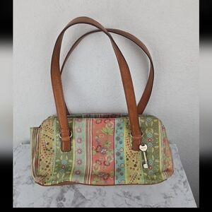 FOSSIL  Floral Paisley Shoulder Bag Vintage